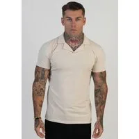 Siksilk T-Shirt SikSilk Herren Ecru Revere-Polo