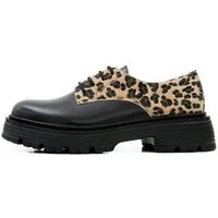 DOGO Brooklyn Black-Leo Damen Halbschuhe Ballerina Handgefertigt