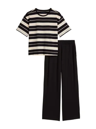 Marc O'Polo Damen Pyjama Mix N MatchSchlafanzug, Pyjama Set, Nachtwäsche