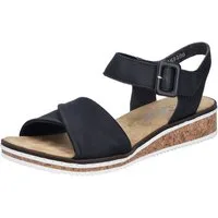 Rieker Sandalette Keilsandale, Sommerschuh, Urlaubsschuh mit Klettriemchen