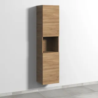 Sanipa 3way Hochschrank mit 2 Türen und 1 offenem Fach, Eiche-Kansas SM11759