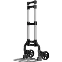 TroniTechnik Sackkarre Transportkarre Handkarre Handwagen, klappbar bis 80kg Tragfähigkeit, (Transportkarre mit rutschfester Transportfläche und Tragegriff, BxTxH 39x40x100cm mit Spanngummiseil für sicheren Transport), faltbar, Transportkarre, mit ve