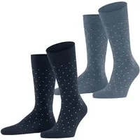 Esprit Socken Fine Dot (2 Paar) gepunktet, geripptes Bündchen, Baumwoll-Mix