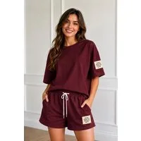 Worldclassca T-Shirt & Shorts Worldclassca Damen Zweiteiler Oversize SET Shirt + Shorts Jogginganzug (Shirt+Short) Neue Kollektion - Stilvolle und gemütliche Mode für Damen