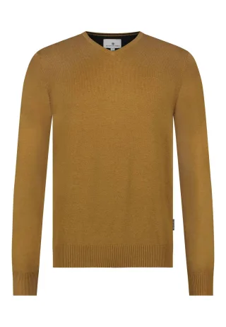 State of Art - Basis-Pullover aus Baumwolle gelb - Gr. - L