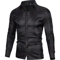 Allthemen Langarmhemd Herren Paisley Freizeithemd mit floralem Muster dünnes Sommerhemd