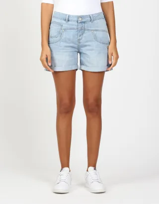 GANG Damen Shorts 94BO SHORTS - loose fit midblu wash