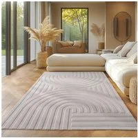 SIMPEX24 Designteppich Unicolor - Einfarbig, Rechteckig, Höhe: 12 mm, Kurzflor Boho Teppich Weich Anti-Rutsch Rückseite Waschbar