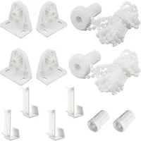 FELIXLEO Sichtschutzzüge Ersatzhalter 2er Set Rollo Halterung 17mm Ohne Bohren Klemmfix Ersatzteile Weiß, (2-tlg)