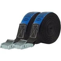 TRUTZHOLM Spanngurt 2x Profi Zurrgurt Gurt Klemmschloss Auto 1-tlg 6m 250 kg SCHWARZ (Set)