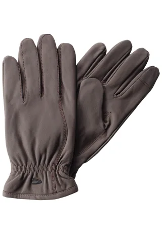 camel active - Lederhandschuhe mit Touchscreen-Funktion dark brown - Gr. - M