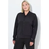 Ulla Popken Sweatjacke Funktions-Sweatjacke Collegekragen Daumenloch
