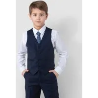 SANDER STELLAN Kinderanzug Luxuriöser Jungen Anzug Kommunionanzug 4-teilig blau festlich, elegant