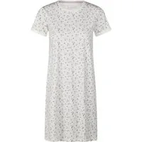 By Louise Nachthemd Damen Schlafshirt mit kurzem Arm (1-tlg) Baumwolle Blumen Muster