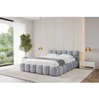 ALTDECOR Polsterbett LEYA-v1 (Polsterbett mit Bettkasten und Lattenrost, Boxbett ohne Matratze), Doppelbett mit Stauraum, Bett mit Kopfteil