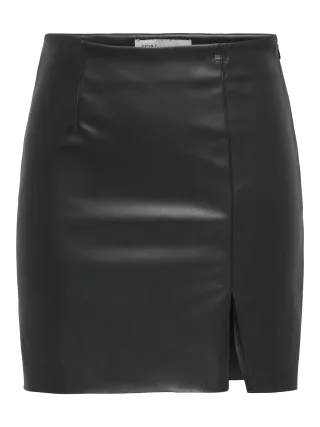 JDY - JDYBLAIR MW FAUX SHORT SKIRT PNT Black - Gr. - S