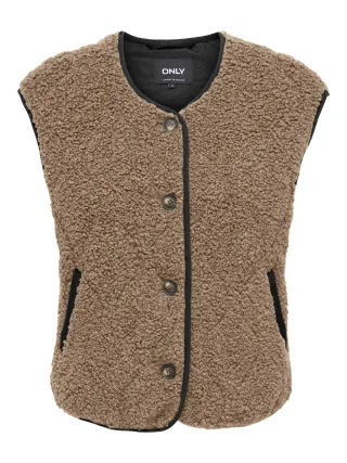 ONLY - ONLINES TEDDY WAISTCOAT CC OTW Tigers Eye - Gr. - XS