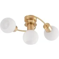 Lindby Deckenleuchten Ciala, Glas Gold / Messing IP20, 3 x 40 W