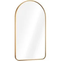Navaris Wandspiegel Navaris Wandspiegel 45x80 cm Gold mit Rahmen