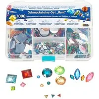 Kreul Schmuckset Schmucksteine-Set Bunt, 1000 Stück