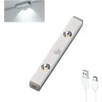 MUPOO Unterbauleuchte LED Unterbauleuchte mit Bewegungsmelder,10/20/30/50cm LED Nachtlicht (1-St), Wiederaufladbar Dimmbar,für Küche Schlafzimmer Schrank
