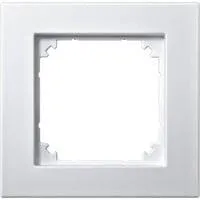 Rahmen einfach, Thermoplast edelmatt, Schutzart IP20, Schlagfestigkeit IK02, 85,8x83,4x10,1 mm Retail