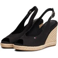 Tommy Hilfiger FLAG HIGH WEDGE ESPAD SLINGBACK High-Heel-Sandalette Keilsandalette, Sommerschuh, verstellbarer Schnalle in schmaler Form
