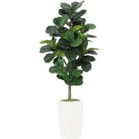 Kunstbaum 1.5m/1.8m Künstlicher,Realistische Ficus Lyrata Kunstpflanze, GarveeMore, Höhe 150 cm, Pflegeleichter Zimmerbaum als Deko für Ecken & Eingangsbereich