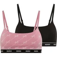 HUGO Bralette TWIN BRALETTE DESIGN (2-tlg) ohne Verschluss, ohne Polsterung