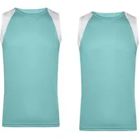 James & Nicholson Laufshirt Doppelpack Atmungsaktives Herren Running Top JN395 (Doppelpack, 2 Stück) Feuchtigkeitsregulierend, schnell trocknend, leicht und komfortabel