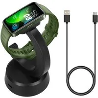 kwmobile USB Ladegerät für Huawei Band 10 / Honor Band 9 / Band 7 / Band 6 / Smartwatch-Ladekabel, (12.80 cm), Smart Watch Ladestation - Ladekabel mit Standfunktion