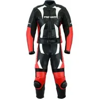 PROANTI Motorradkombi Racing Lederkombi 2-teilig – Motorradkombi aus Rindsleder