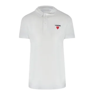 Weißes Poloshirt Mit Moschino-herzlogo