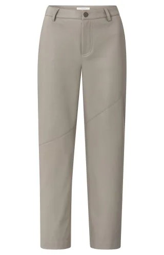 Yaya - Hose aus Kunstleder beige - Gr. - 36
