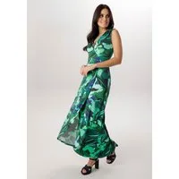 Aniston SELECTED Jerseykleid in Wickeloptik und vorne gebogter Saum