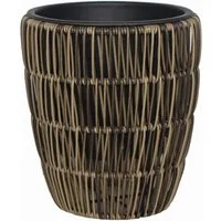 Trend Line Blumentopf TrendLine Polyrattan Pflanztopf Ø21x24cm mit