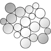 OTTO home Dekospiegel Malisa, Wand Dekoration horizontal und vertikal hängbar, 3 Farben, großer Wandspiegel mit 19 Elementen, 121x110cm, aus Metall