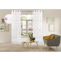 OTTO home Gardine Morgann (1 St), Ösen, transparent, Ösen- Aufhängung, verspieltes Design, transparentes Material
