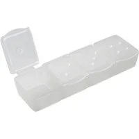 FACKELMANN Pillendose Tablettenbox 4 Fächer
