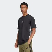 adidas Sportswear T-Shirt ESSENTIALS 3-STREIFEN SINGLE JERSEY mit Rundhalsausschnitt, aus Baumwolle, weiches Single Jersey