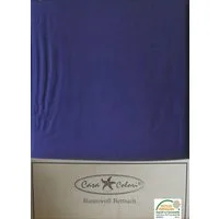 KH-Haushaltshandel Betttuch klassisches Haustuch, Betttuch, Bettlaken, OHNE Spanngummi, blau, Baumwoll-Cretonne, Gummizug: nein, (1 Stück), 150x250cm, robustes Baumwoll Cretonne Gewebe