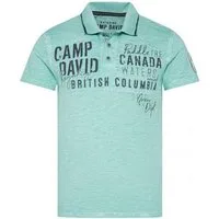 CAMP DAVID Poloshirt mit Label-Applikationen