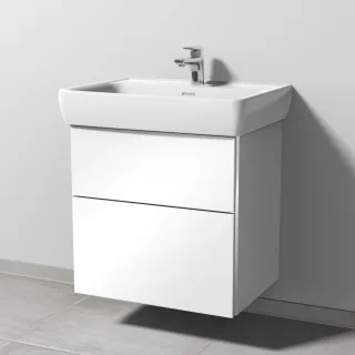 Sanipa 3way Waschtischunterbau zu Laufen Pro A Waschtisch mit 2 Auszügen, Weiß-Glanz BS75778