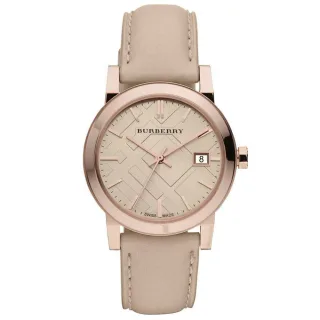 Burberry BU9109 Rose Gold Tone Beige Check Dial Damenuhr