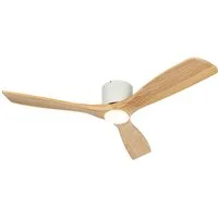 Qazqa Deckenventilator Jerri, (nicht austauschbare) LED, Naturel, Modern, Stahl, 1-flammig