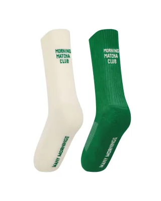 many mornings - Socken - Matcha Club beige/grün - Gr. - 42