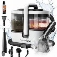 Teendow Wasch-Sauger C7MAX Waschsauger mit Dampf Nasssauger Polsterreiniger Teppichreiniger, 1800 W, Wassertank, Dampf >100°C, 30 Sek. Aufheizung, 18 kPa, 1,6L+1,5L Tanks