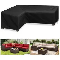 Sunicol Gartenmöbel-Schutzhülle L-Form Wasserdicht Oxford Gewebe Abdeckung Gartenmöbel Schutzhülle, Outdoor Couch Ecklounge Abdeckung Loungemöbel
