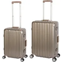 Travelhouse Trolleyset London, 4 Rollen, (2 tlg), TSA Zahlenschloss Alu-Rahmen Schnappverschluss Polycarbonat-Hartschale