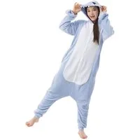 Katara Partyanzug Meerestiere Jumpsuit Kostüm für Erwachsene S-XL, Karneval - Kostüm, Kigurumi- Hai Blau S (145-155cm)